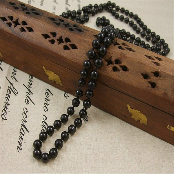 150cm Long Glass Faux Pearl Necklace 1920's Burlesque Snow Earing Wedding Party