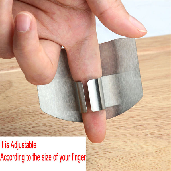 1/2PCS Kitchen Tool Slice Knife Finger Protector Safe Stainless Steel Hand Guard