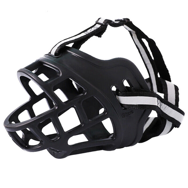 6 Sizes Adjustable Pet Dog No Bite Silicone Basket Muzzle Cage Mouth Mesh Cover