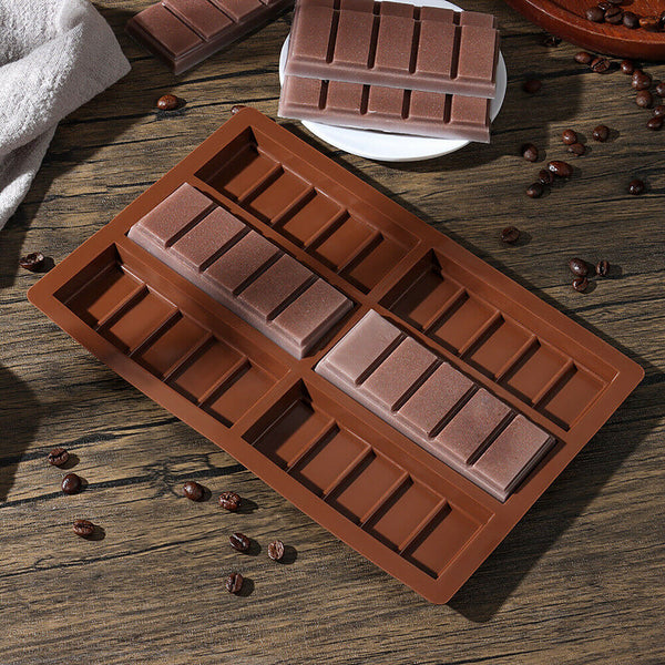 2PCS Chocolate Mould Bar Break Apart Choc Block Ice Tray Silicone Cake Bake Mold