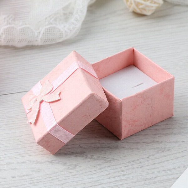 48PCS Cardboard Earring Ring Necklace Square Gift Box Display Jewelry Case Boxes