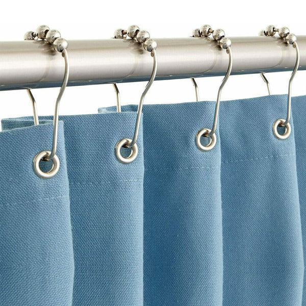Shower Curtain Rings Hooks Rustproof Stainless Steel For Bathroom Shower