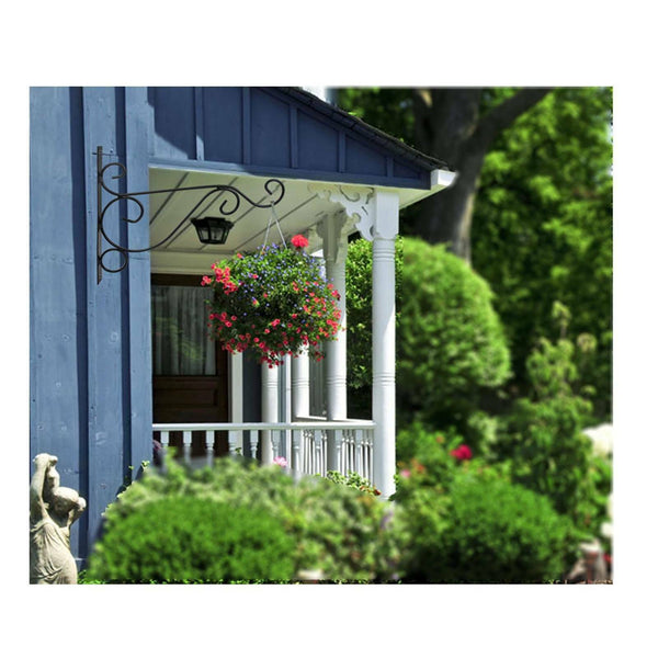 Plant Hanger Wall Hanging Bracket Iron Basket Rack Hook Garden Flower Pot Holder