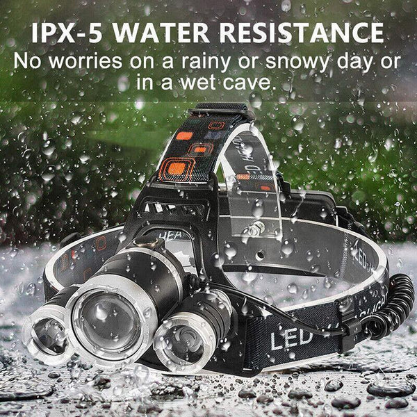 100000LM Rechargeable Headlamp 3T6 XML LED Headlight  Head Torch Flashlight AU