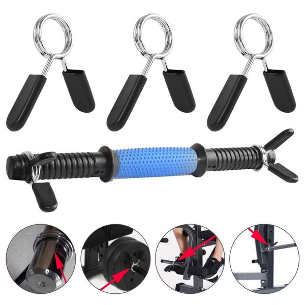 4PCS 25mm Barbell Bar Clamp Spring Collar Clips Gym Weight Dumbbell Lock Lift AU