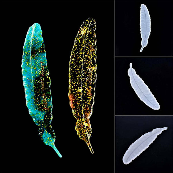 Silicone Feather Bookmark Resin Epoxy Mold Pendant Making Casting Mould Craft AU