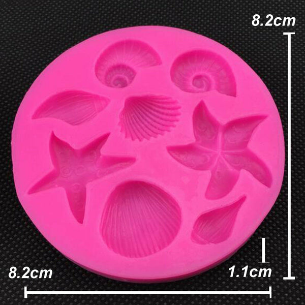 Sea Beach Nautical Animals Mermaid Silicone Fondant & Chocolate Mould Mold