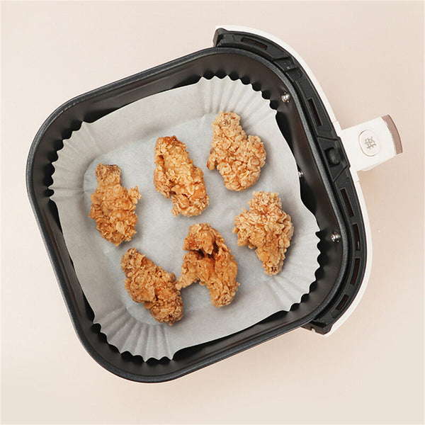 50/100x Disposable Liner Pan Parchment Oil Non-Stick Air Fryer Paper Baking Oven