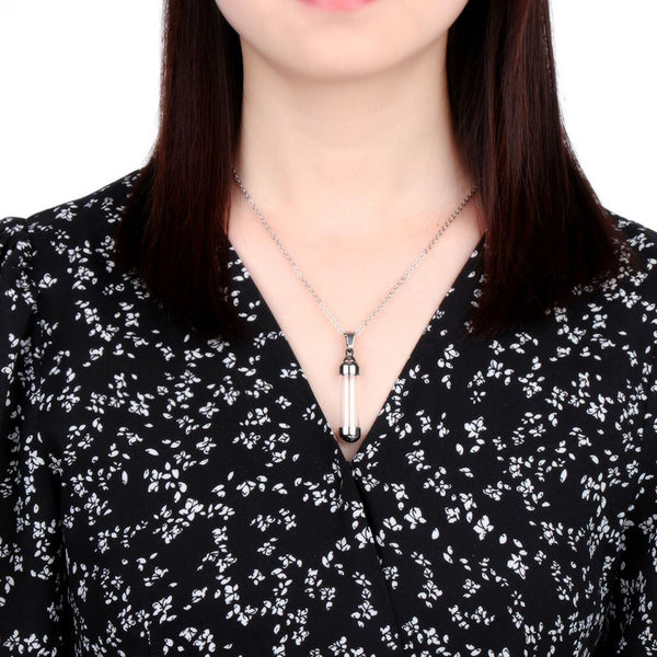 1x Jewellery Glass Vial Necklace Perfume Jars Lucky Charm Wishing Bottle Pendant