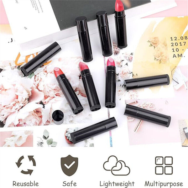 30PCS Black Empty lipstick Plastic Lip Balm Container Tubes Caps 5g DIY Balm AUS