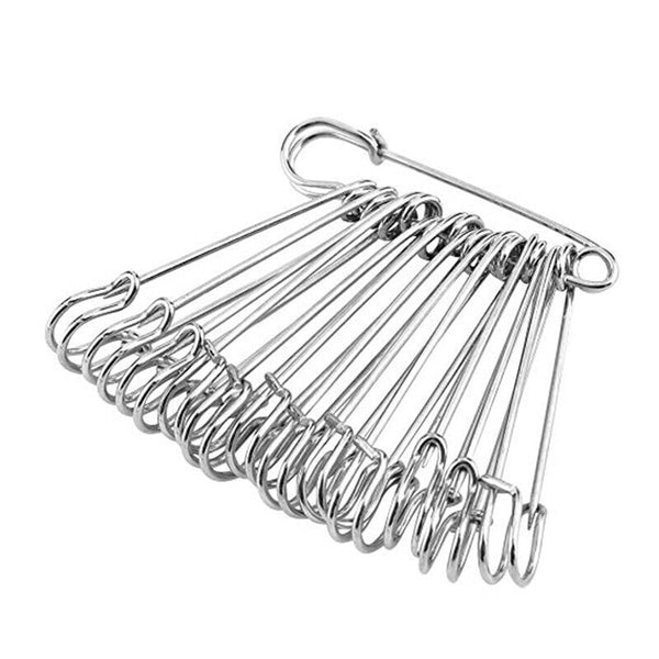 Large Safety Pins 3.5Inch 87mm Silver Tone Metal Craft Sewing Quilt Need
