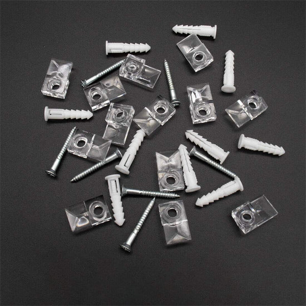 Mirror Holder Clips Kit Glass Retainer Clips Fixed Mirror Box Door