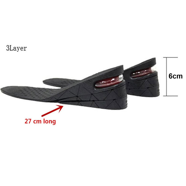 Air Cushion Height Increase Heel Gel Shoes Insoles Inserts Taller Lifts Pad AU