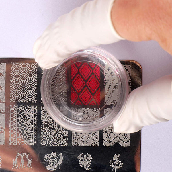 1/2X Matte Nail Stamper Scraper Cap Silicone Jelly Nail Stamp Stamping Nail Tool