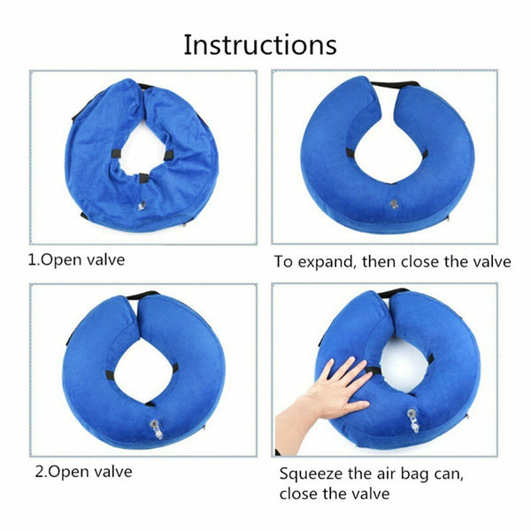 Pet Dog Inflatable Soft Healing Collar Cone Wound Medical Cat Protective Jackets