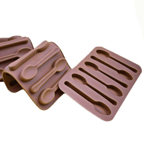Silicone Spoon Chocolate Mold Jelly Ice Tray Mould Cake Baking Cookies Biscuits