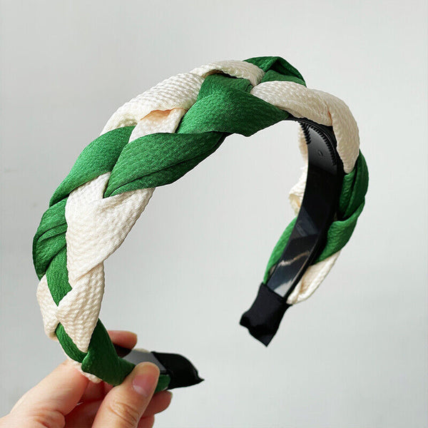 Women Headband Twist Hairband Bow Knot Cross Tie Wide Headwear Hair Band Hoop