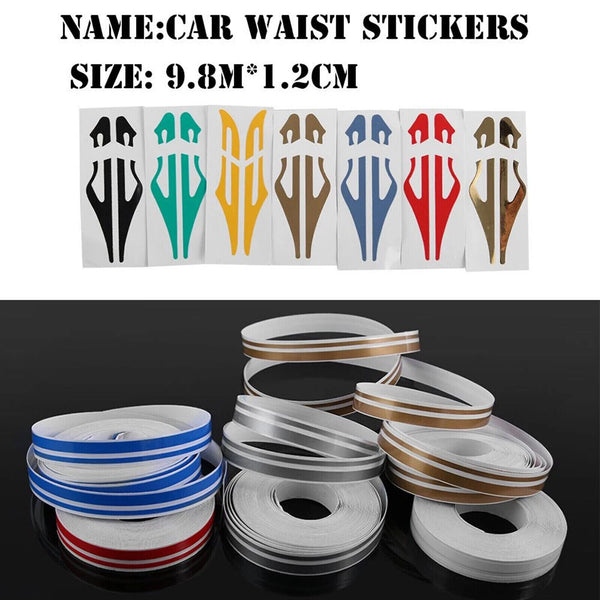 2Rolls Double Pin Car Pinstriping Decal Self Adhesive Tape Vinyl Sticker 2/4 mm
