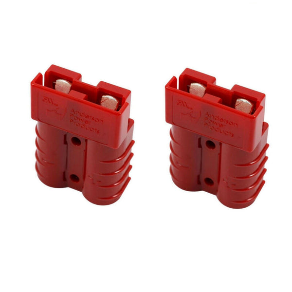 2PCS Anderson Style Plug Connectors Caravan Mounting 50 AMP 6AWG Red Tools New
