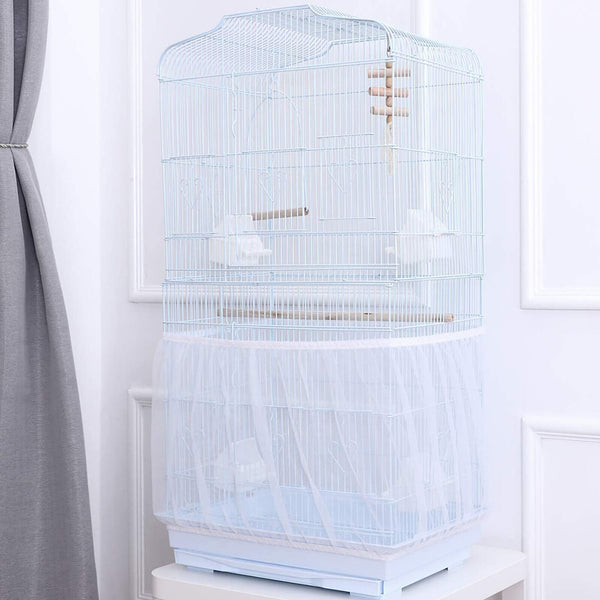Bird Cage Seed Catcher – Mesh Skirt Guard for Parrot Cages