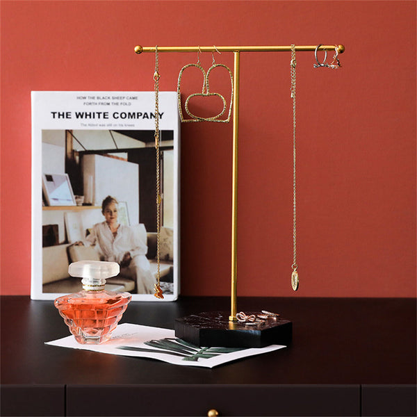 Jewelry Display Stand T-shape Earring Necklace Rack Tabletop White black New AU