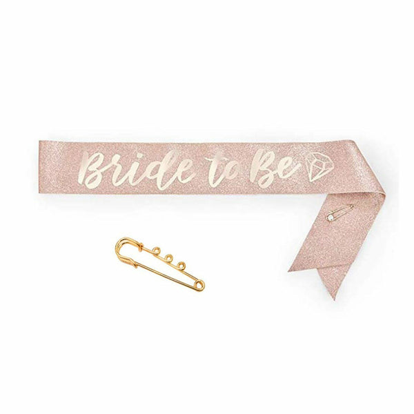 Bride To Be Hen Sash Veil Tiara Hens Night Bridal Shower Accessories Glitter