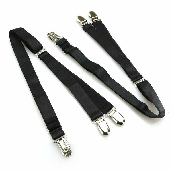 2PCS Men Shirt Stays Holder Garters Suspenders Military Uniform Non-slip Locking
