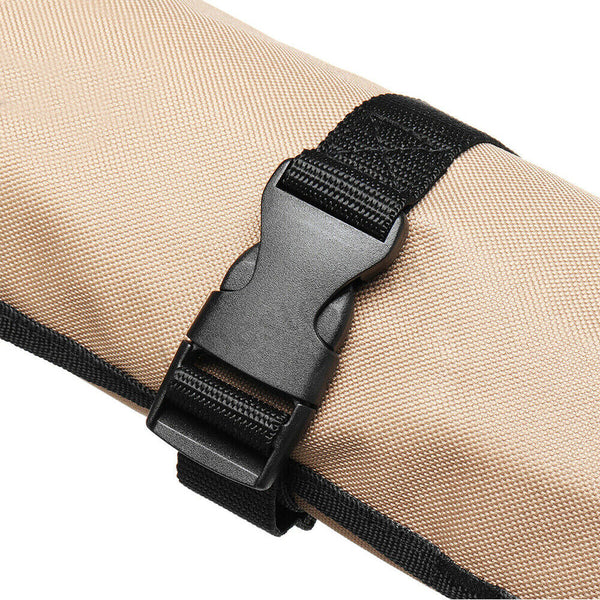 10 Pockets Chef Roll Knife bag with Handles Carry Portable Storage Case Kitchen