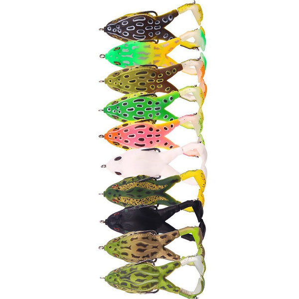 1x Fishing Lures Surface Freshwater Frog Lure Bait Cod Belly Perch Cod Hook