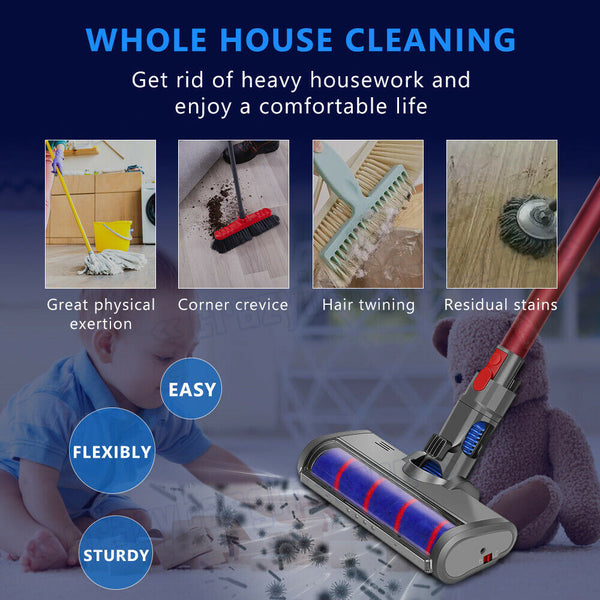 Cordless Vacuum Cleaner Floor Brush Fluffy Roller Head For Dyson V7 V8 V10 V11 - Lets Party