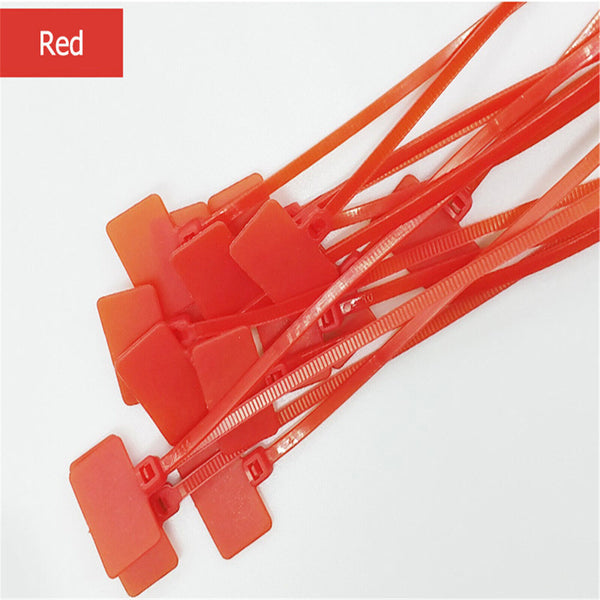 100X Colourful Nylon Self-Locking Label Tie Network Cable Marker Wire Strap AUS - Lets Party