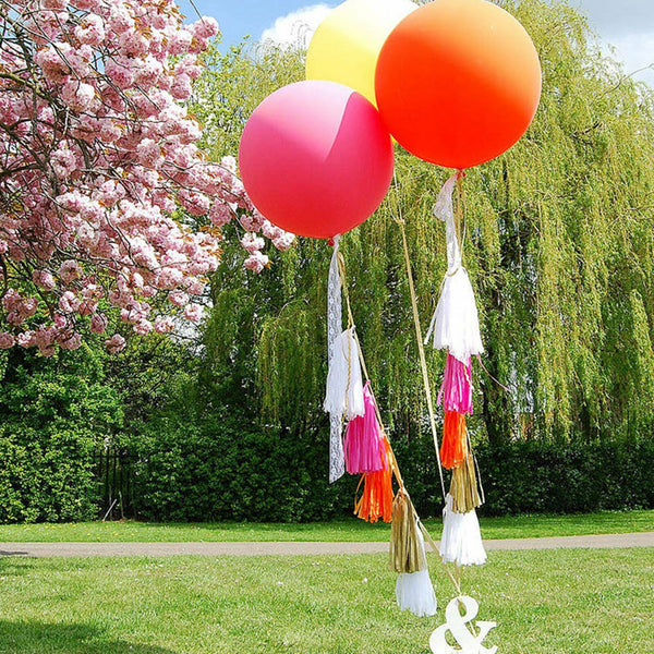 10/20x Rose Gold Tassel Garland Metallic Tinsel Foil Birthday Party Balloon Drop