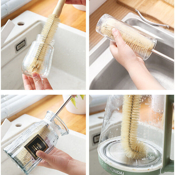 4Pcs Long Handle Bottle Cup Cleaning Brush Brew Scrubbing Kitchen Cleaner Washer
