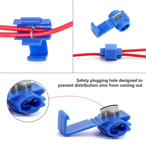 100PCS Wire Connector Scotch Lock Quick Splice Red And Blue Wire Terminals AU - Lets Party