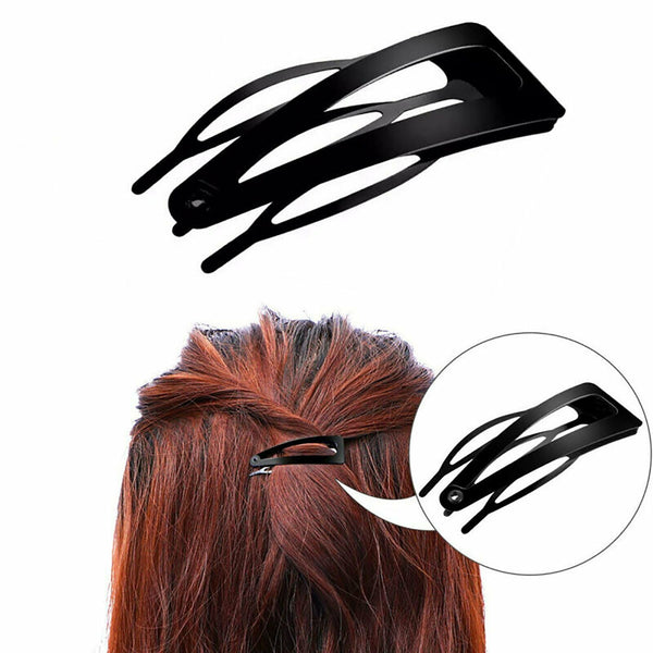 10PCS Metal Snap Barrettes Double-grip Hair Side Clips Hair Women Styling Tools