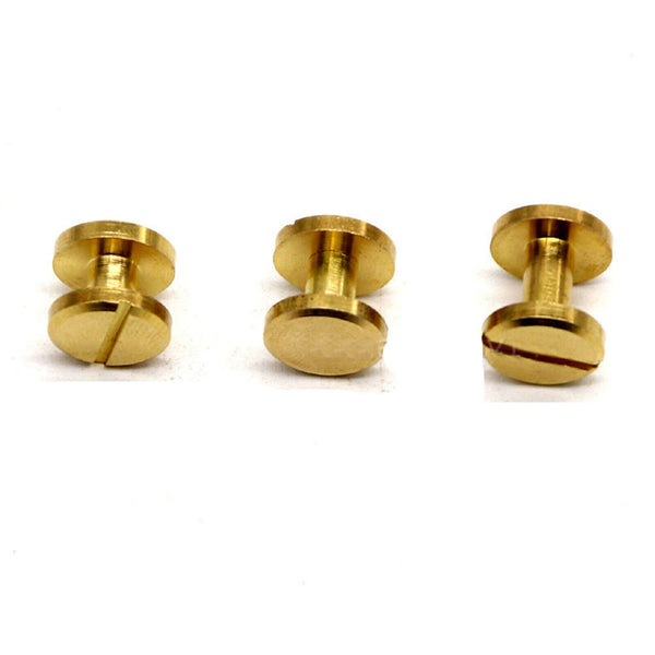 20x Belt Screw Leather Craft Chicago Nail Brass Rivets Stud Head Wallet Round AU