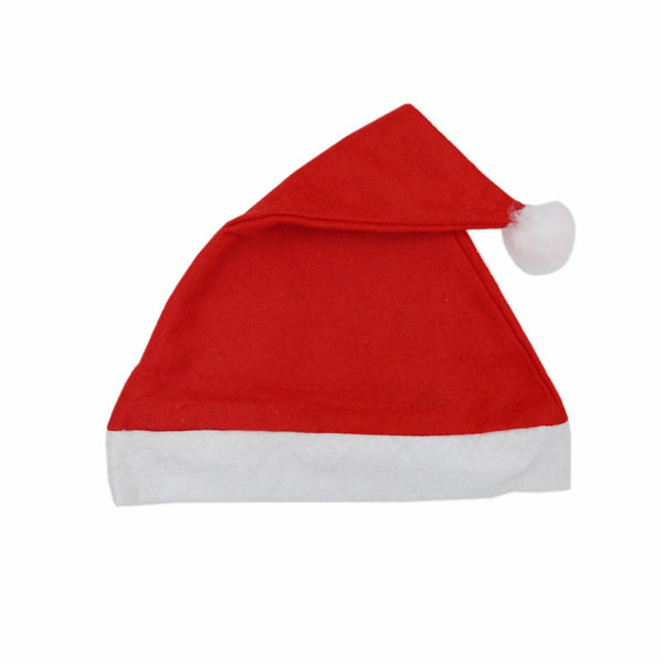 14X Santa Hat Christmas Fluffy Soft Xmas Cap Holiday Costume Office Party Adult