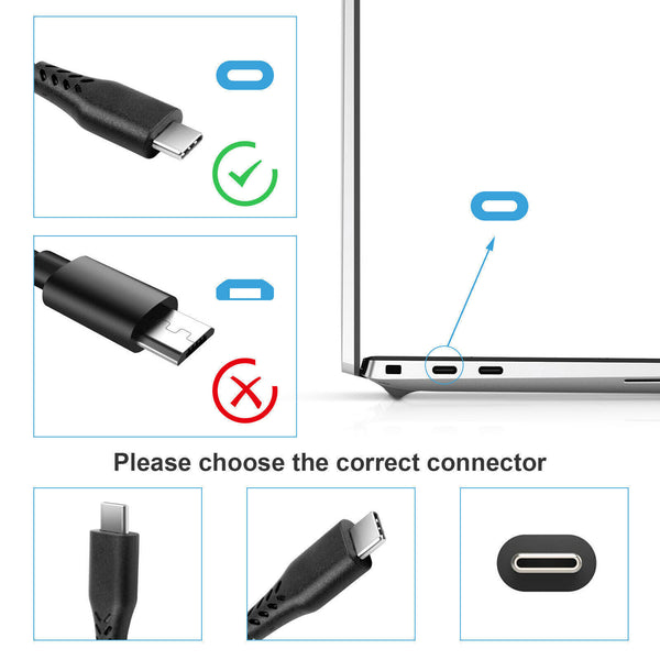 USB-C Type-C Adapter Laptop Charger 65W 45W For Lenovo ThinkPad Acer Dell HP - Lets Party