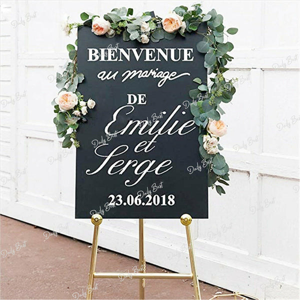 50x70cm Rectangle Acrylic Board Wedding Welcome Sign Circle Baby Shower Engageme
