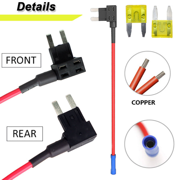 5pcs 20A Mini APM ATM Blade Fuse Holder Car Add a Circuit Fuse TAP Adapter Kit A