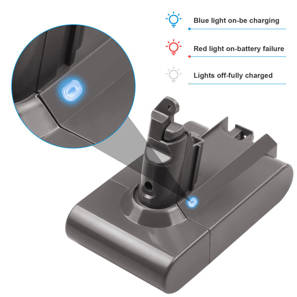9.5Ah For Dyson V6 Battery Animal Slim Absolute Motorhead Trigger SV03 DC61 DC62 - Lets Party
