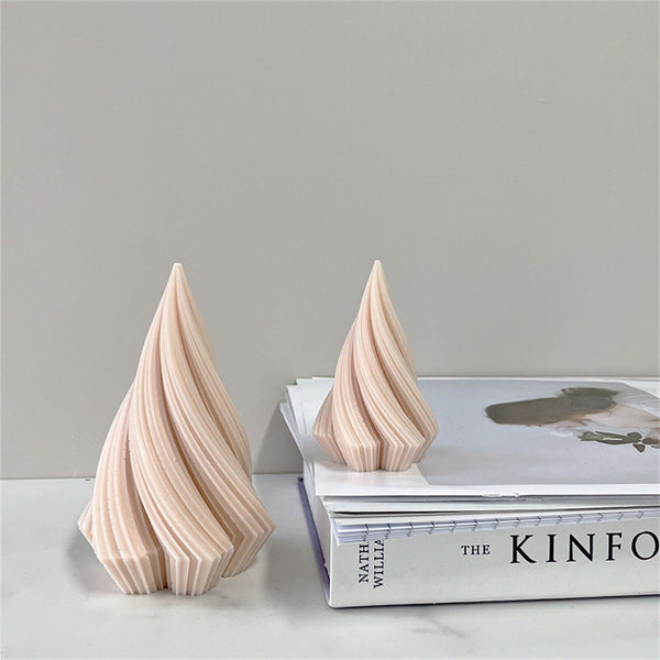 3D Silicone Candle Making Moulds DIY Art Cone Soap Wax Plaster Candles Mold New