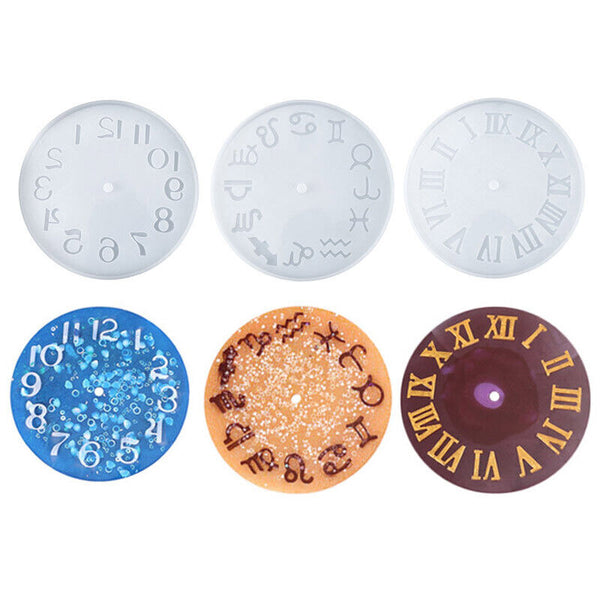Clear Silicone Mold Making jewelry Clocks Expoxy Resin Mould Casting Craft Tool