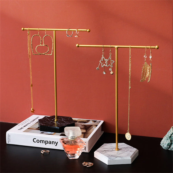 Jewelry Display Stand T-shape Earring Necklace Rack Tabletop White black New AU