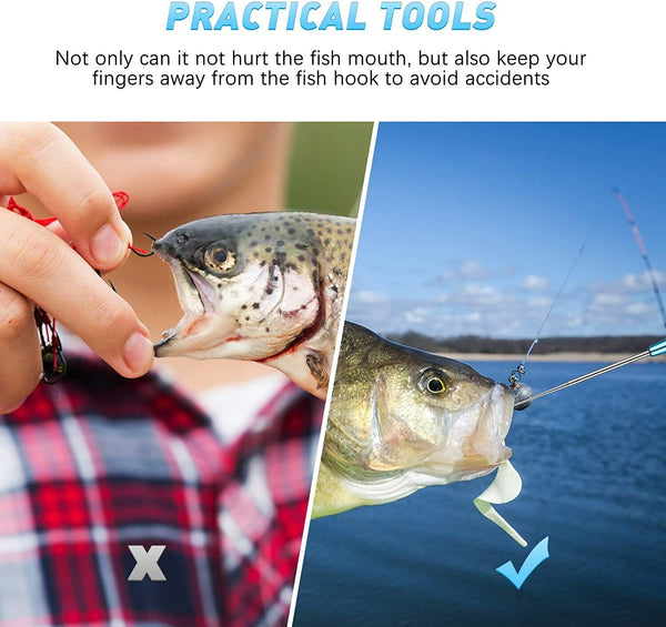 Fishing Hook Remover Stainless Steel Fishhook Dehooker Detacher Extractor AU