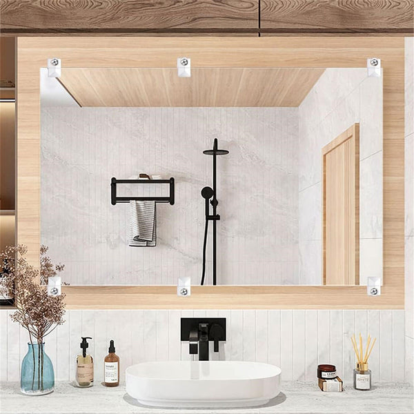 Mirror Holder Clips Kit Glass Retainer Clips Fixed Mirror Box Door