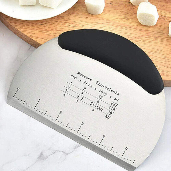 Dough Scraper Stainless Steel Bake Cake Slicer Pastry Cutter Multipurpose Bench