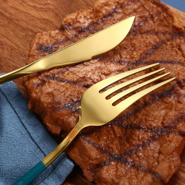 4pcs Cutlery Set Stainless Steel Spoon Fork Knife Chopsticks Kit Travel Gift