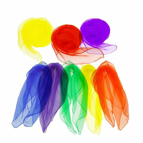 48pcs Juggling Silk Dance Magic Tricks Dancing Performance Props Chiffon Scarves