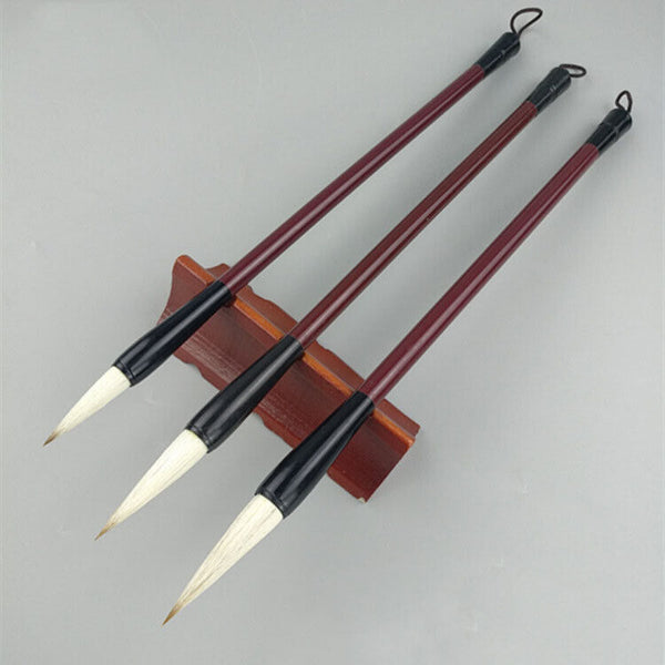 3x Chinese Japanese Calligraphy Brush Set lnk Art Painting Writin Pro Wolf Hair